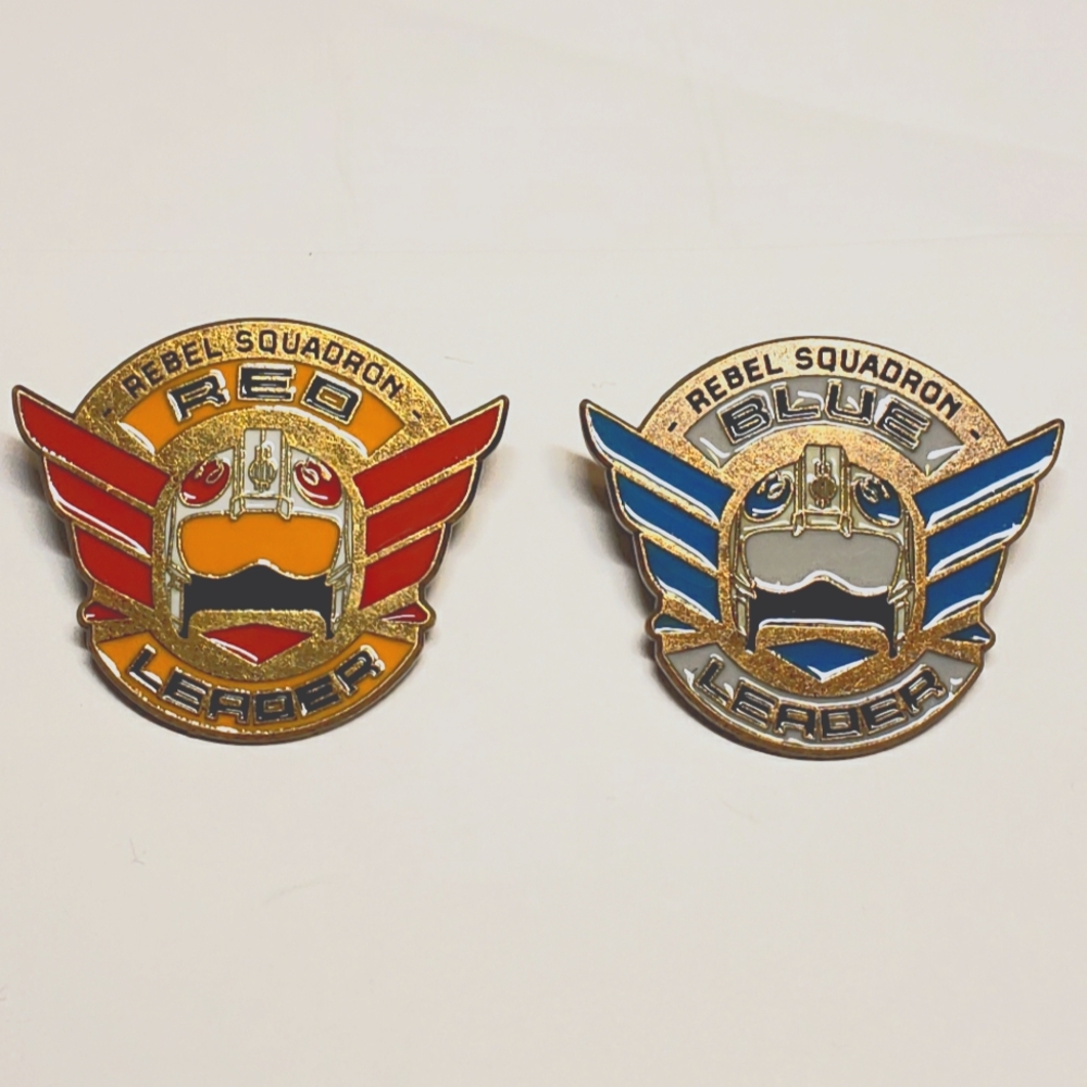 Star Wars Rebel Squadron Red and Blue Leader Disney Trading Pins